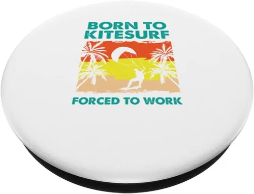 Miniatura 2 de Born To Kitesurf - Kiteboarding Funny Kitesurfing PopSockets Swappable PopGrip