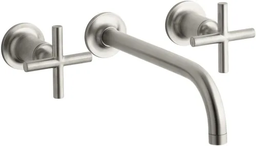 Miniatura 15 de Kohler T14413-4-BGD Purist - Grifo de pared para lavabo Cromo pulido