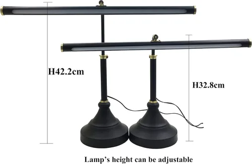 Miniatura 6 de HomeFocus - Lámpara de piano, lámpara de piano, lámpara de música, luz de lectura para el cuidado de los ojos, lámpara de escritorio, negro
