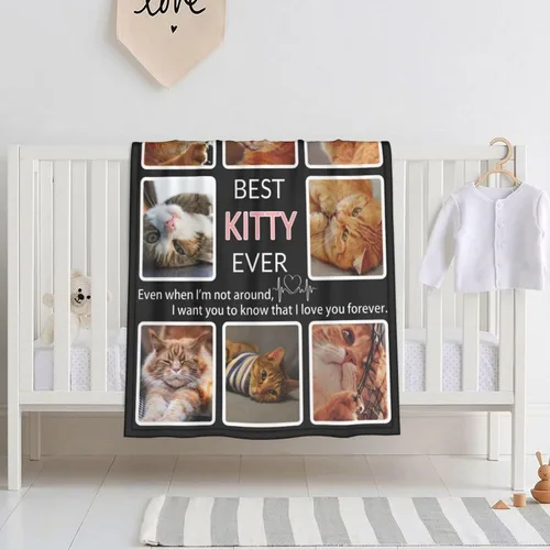 Miniatura 12 de Manta personalizada con collage de fotos, para hermana, amiga, madre, padre, familia, mascotas, parejas, en Navidad, cumpleaños, aniversario, regalo