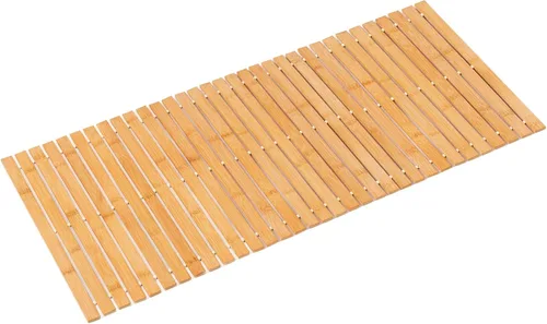 Miniatura 29 de Alfombra de baño de bambú, alfombras de baño para suelo, ducha y bañera de madera, impermeable, antideslizante, accesorios de 16 x 24 pulgadas