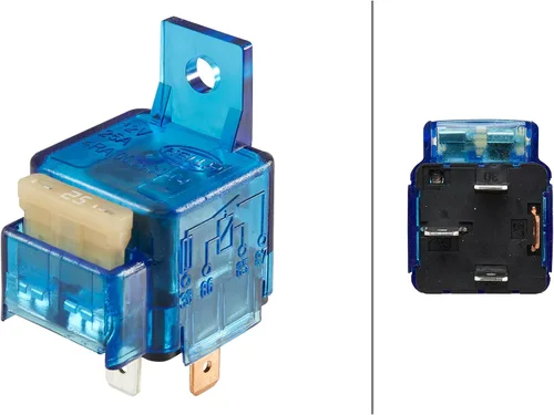 Miniatura 5 de HELLA 003530041 Relé ISO SPST de 12 V/25 amperios Mini con fusible y soporte de 25 amperios