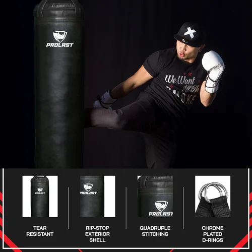 Miniatura 3 de 4 ft 80lb Heavy Boxing Punching Bag, Muay Thai, MMA, Strength Training Equipment, Hanging