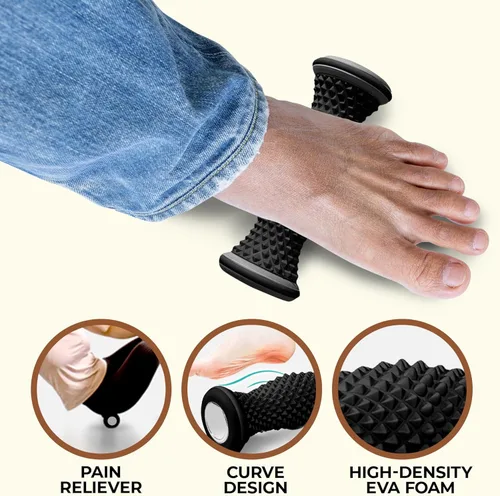 Miniatura 8 de Rodillo masajeador de pies, herramienta portátil para aliviar el arco y la fascitis plantar, rodillo de masaje muscular de tejido profundo