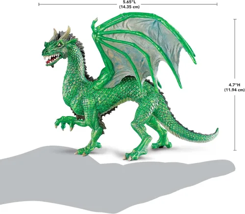 Miniatura 3 de Safari Ltd. Figura de dragón del bosque, figura detallada de modelo de plástico de 6 pulgadas, juguete de criatura mítica para niños, niñas y niños