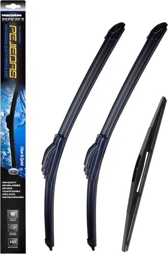 3 limpiaparabrisas para Honda Fit 2009-2022, repuesto original de equipo original (limpiaparabrisas delantero de 28/14 pulgadas + limpiaparabrisas
