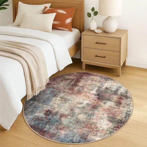 Miniatura 1069 de IOHOUZE Alfombra abstracta lavable de 3 x 12 pies para pasillos, antideslizante para cocina, camino de entrada de lana sintética para interiores