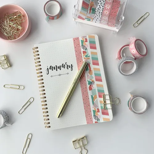 Miniatura 5 de ZYNSHE - Juego de 12 rollos de cinta adhesiva washi de 15 mm de ancho, cinta decorativa linda para diario, álbum de recortes, manualidades, bullet