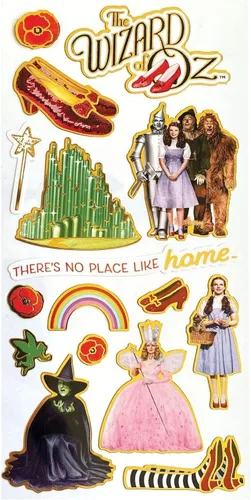 Miniatura 4 de Paper House Productions The Wizard of Oz - Juego de 6 hojas de calcomanías con efecto esmaltado brillante para manualidades, álbumes de recortes