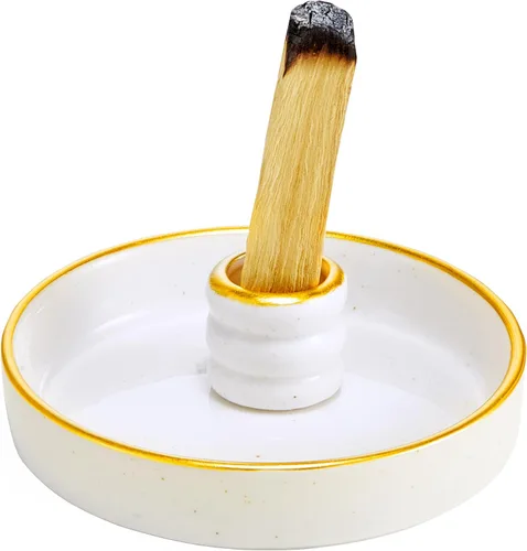 Miniatura 14 de Soporte de incienso de cerámica, soporte de Palo Santo y salvia, quemador de incienso de varillas verticales, atrapacenizas de incienso Inscents
