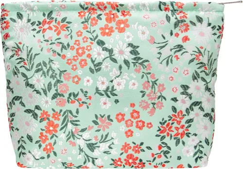 Miniatura 46 de Pazimiik Bolsa de maquillaje floral, grande, de algodón, con cremallera para bolsa de viaje, organizador de maquillaje de lona para mujeres, Algodón