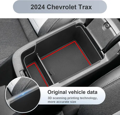Miniatura 4 de SKTU Para Chevrolet Trax 2024 2025 2026 Organizador de Consola Central 2024 2025 2026 Bandeja de Consola Chevy Trax Caja de Almacenamiento de Trax