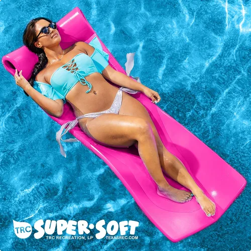Miniatura 7 de TRC Recreation Foam Swimming Pool Float, Floating Water Lounger, Splash 1.25” rosa (Flamingo Pink)