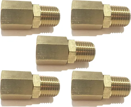Miniatura 4 de Adaptador giratorio macho de latón 1/4" NPT combustible/aire/agua/aceite/gas WOG (Cantidad 01)