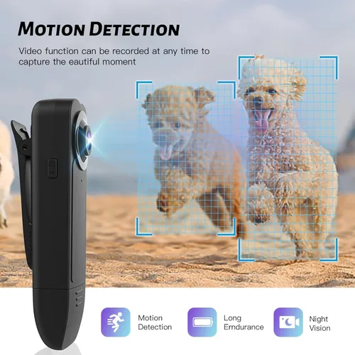 Miniatura 3 de Mini cámara corporal con grabación de audio y video, cámara POV con cámara desgastada por el cuerpo de tarjeta de 32G, videocámara de grabación