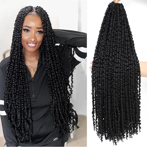 Miniatura 15 de Cabello Corto PassionTwist de 8 Pulgadas Cabello Pre-retorcido Passion Twists Cabello de Ganchillo Pre-enrollado Cabello Rizado de Ganchillo para 1b