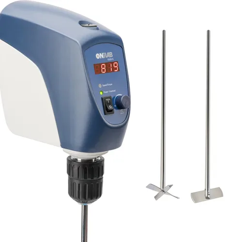 Miniatura 9 de ONiLAB Agitador Eléctrico Superior, Mezclador Agitador Superior Digital LCD con Varilla de Agitación y Soporte, Potente 20L, 10000 mPas, 50~2200RPM