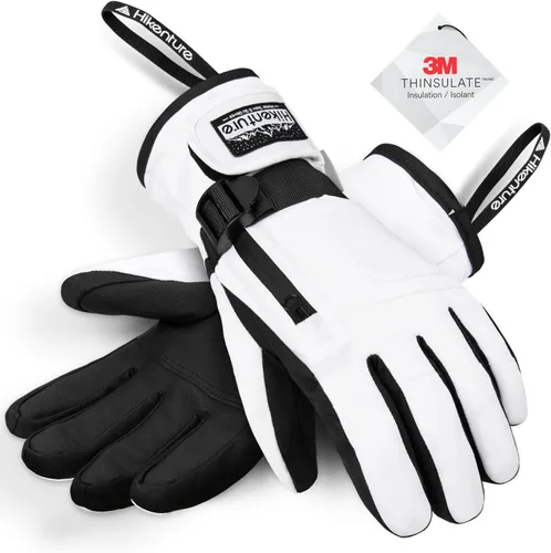 Hikenture Ski Gloves Snow Gloves for Men&Women, 3M Thinsulate Waterproof Snowboard Gloves, Insulated Touchscreen Snowmobile Gloves for Cold Weather,