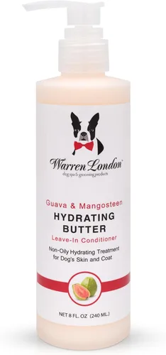 Warren London Mantequilla Hidratante Acondicionador Sin Enjuague para Mascotas para Perros | Loción para Piel y Pelaje | Acondicionador de Aloe para