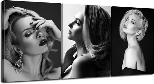 Miniatura 17 de Decoración de pared de salón de peluquería de corte de pelo de moda enmarcada 36Wx16H Women Hairstyle Wall Decor, Fashion Haircut Picture