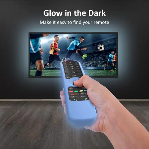 Miniatura 6 de LEFXMOPHY MR21GC - Funda de repuesto para LG AN-MR21GA / AN-MR21GC Magic Remote Control w/NFC (2021), funda de silicona azul que brilla en la Azul