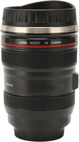Miniatura 3 de Fdit Taza de café con lente de cámara, taza de viaje de acero inoxidable con tapa, negro, aislada, portátil, para fotógrafos, hombres y mujeres