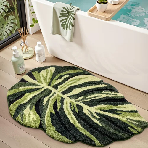 Miniatura 12 de LUMI Lindas alfombras de baño, divertidas alfombras de pasillo de frutas, alfombra de baño suave y esponjosa, absorbente, antideslizante para baño