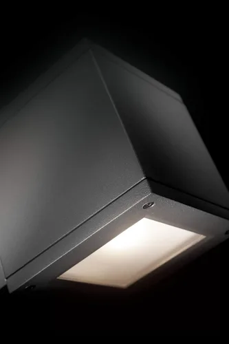 Miniatura 8 de WAC Lighting WS-W2505-AL Rubix - Lámpara de pared LED para exteriores, doble luz, 3000K, aluminio cepillado