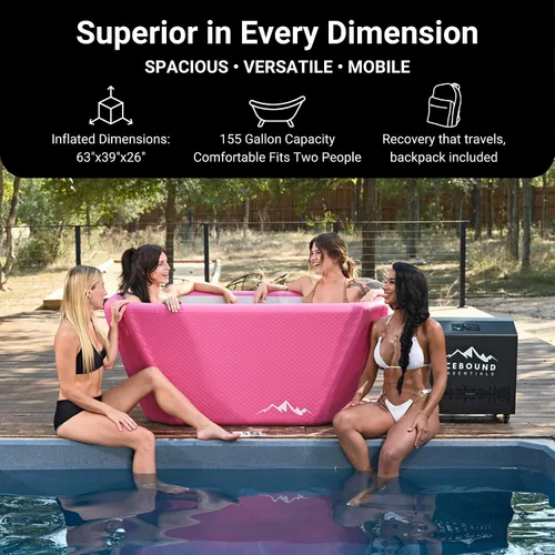 Miniatura 2 de Bañera fría con enfriador de agua – Enfriador de agua caliente y fría eficiente de 1 HP para baño de hielo – Bañera de hielo premium con enfriador