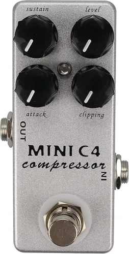 Mini C4 Compresor Pedal de Efecto Guitarra Metal Shell Pedal Efectos True Bypass