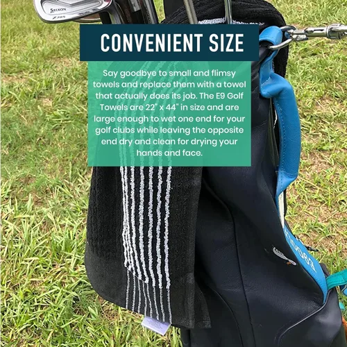 Miniatura 3 de Toalla de Golf Caddy - Toalla de Caddie Extra-Grande de 22" X 44" Utilizada por Profesionales del Tour, Algodón Suave Premium, Absorción Superior