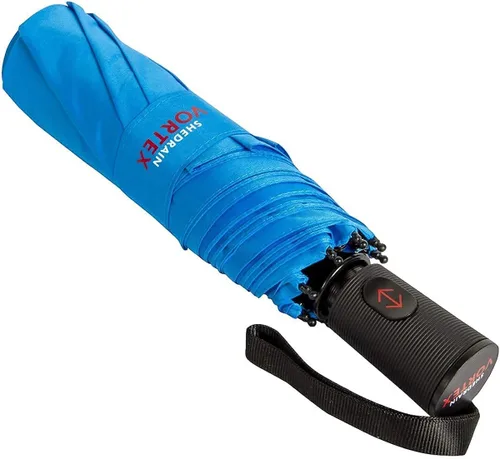 Miniatura 9 de ShedRain Vortex - Paraguas de viaje plegable automático compacto y resistente al viento, con botón para abrir y cerrar, con ventilación para lluvia