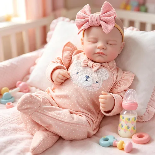 Miniatura 8 de Milidool Muñecas de bebé Reborn, 20 pulgadas, vinilo suave, realista, muñeca de bebé recién nacida, accesorios de muñecas de bebé realistas con caja