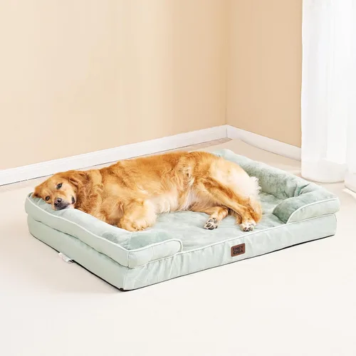 Miniatura 283 de EHEYCIGA – Cama ortopédica impermeable para perros pequeños, de espuma viscoelástica tipo caja de huevos, con bordes elevados y base antideslizante