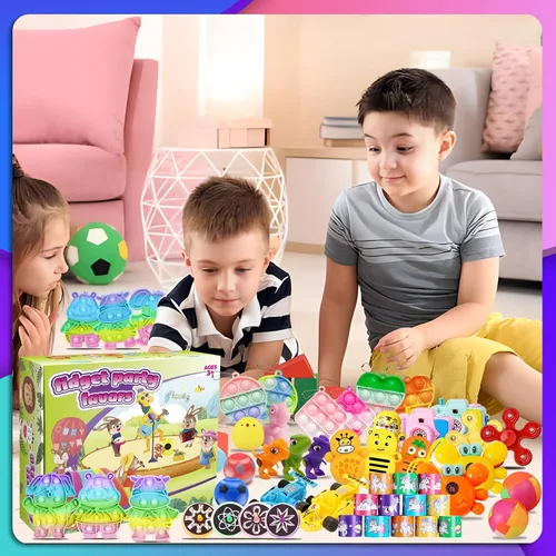 Miniatura 6 de Más de 1000 piezas de recuerdos de fiesta para niños, paquete de juguetes antiestrés, rellenos de calcetines de Navidad, regalo de cumpleaños, caja