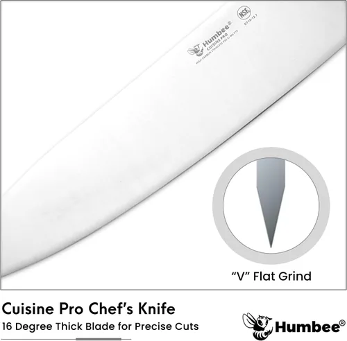 Miniatura 2 de Cuchillo de chef de 12 pulgadas, hoja de acero inoxidable de alto carbono certificada NSF – Mango ergonómico codificado por colores, cuchillo