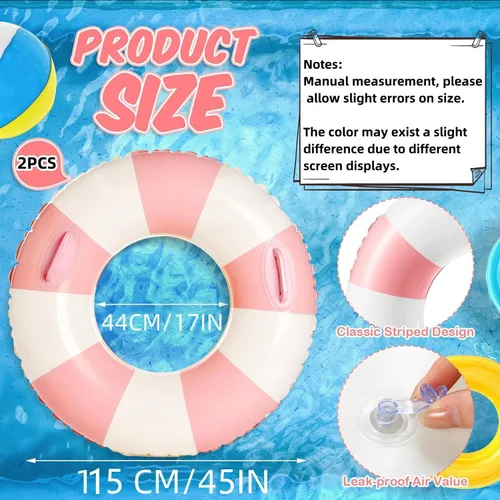 Miniatura 2 de 2 flotadores de piscina de frutas XL para adultos de 47 pulgadas, flotadores de piscina inflables para piscina, balsa para fiesta, agua, verano