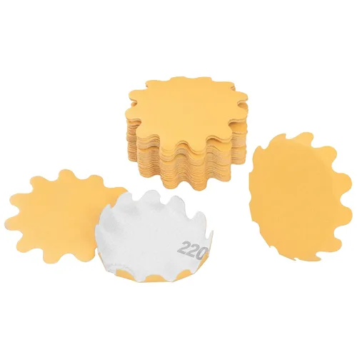 Discos de lijado Keystone Flex Edge Gold de 2 pulgadas, papel de lija ondulado de gancho y bucle para lijadoras de cuenco y accesorios de lijado