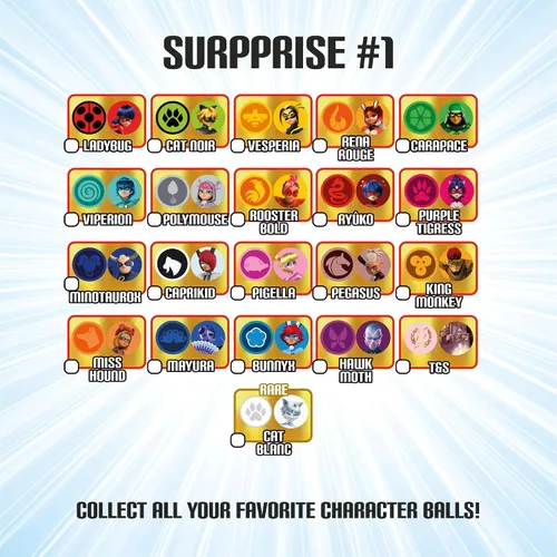 Miniatura 7 de Miraculous Ladybug MiraBall, sorpresa de 3 en 1, paquete de 3, caja sorpresa de juguetes para niños - Personajes coleccionables de programas