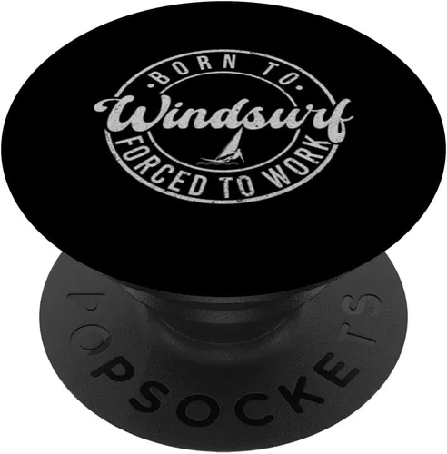 Miniatura 6 de Born To Windsurf Forced To Work Surfing PopSockets MagSafe PopGrip for iPhone