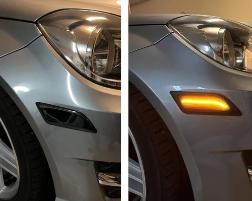 Miniatura 6 de iJDMTOY Kit de luz de marcador frontal LED ámbar con lente ahumada compatible con Mercedes W204 LCI C250 C300 C350 Sedán/Coupe 2012-14, alimentado