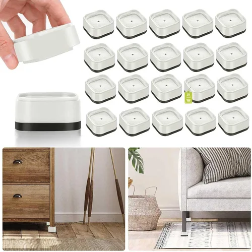 Miniatura 55 de Paquete de 12 elevadores de muebles de 1, 2 o 3 pulgadas, elevadores de cama ajustables resistentes para mesa, escritorio, sofá, silla, gabinete