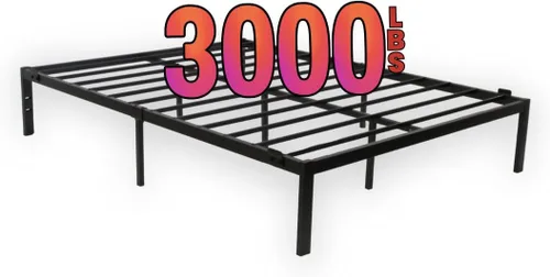 Miniatura 11 de AMBEE21 Golden Gate - Base de cama de metal con cabecera y estribo de hierro forjado victoriano antiguo (negro, matrimonial, Washington)