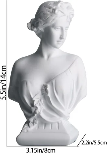 Miniatura 2 de DOVDOV Decoración de diosa griega, busto de Venus joven, busto romano clásico, decoración de mitología griega, para estatuas decorativas del hogar