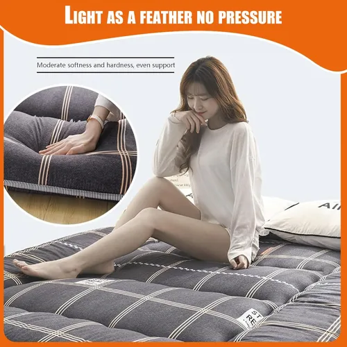 Miniatura 2 de QQP Colchón de futón japonés plegable de tatami, tapete portátil para adultos y niños, tapete para dormir adecuado para campamento, habitación