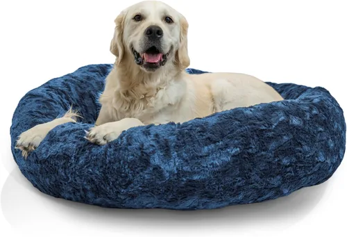 Miniatura 19 de Best Friends by Sheri - The Original Calming Donut - Cama calmante en forma de dona para perros y gatos - Pelo largo, gris escarcha, S, 23 x 23