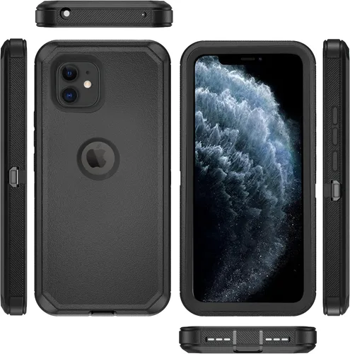 Miniatura 3 de Asuwish Funda de teléfono para iPhone 12 Mini 5.4, híbrida, resistente, a prueba de golpes, protección dura, a prueba de caídas, cuerpo completo