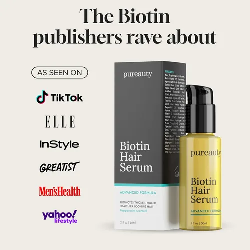 Miniatura 5 de Suero para el crecimiento del cabello Biotin, fórmula tópica avanzada para ayudar a crecer un cabello saludable y fuerte, adecuado para hombres
