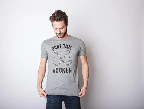 Miniatura 11 de Crazy Dog - Camiseta divertida para hombre, diseño de broma de pesca, camisetas novedosas de pescador