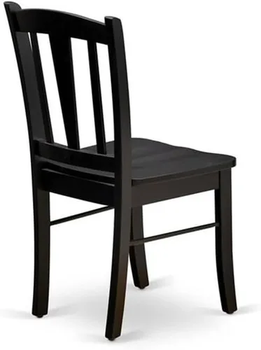 Miniatura 9 de East West Furniture SHDL3-BLK-W Juego de mesa de comedor de 3 piezas para espacios pequeños contiene una mesa de cocina redonda con pedestal y 2